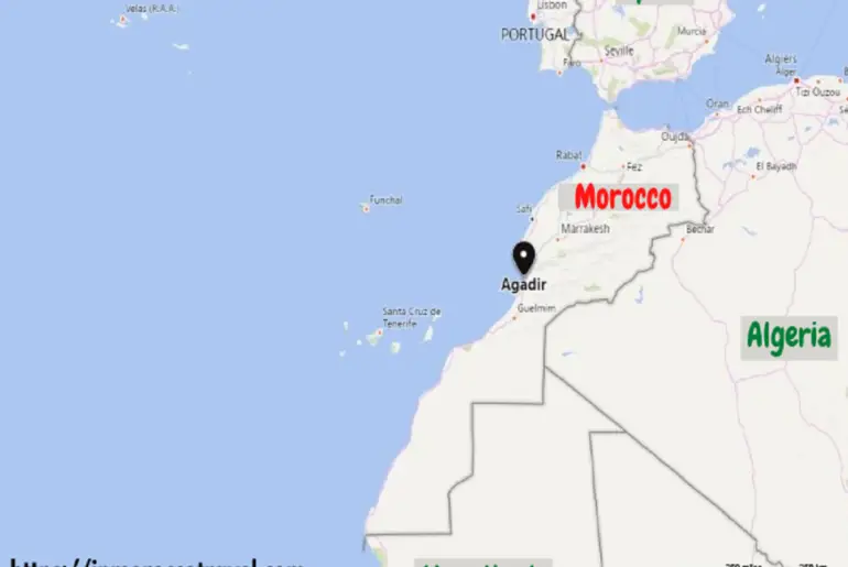 where is agadir located in morocco inmoroccotravel