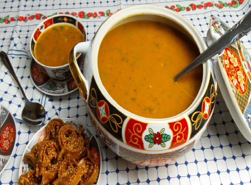 famous food in morocco;moroccan soup harira;ramadan dishe in morocco