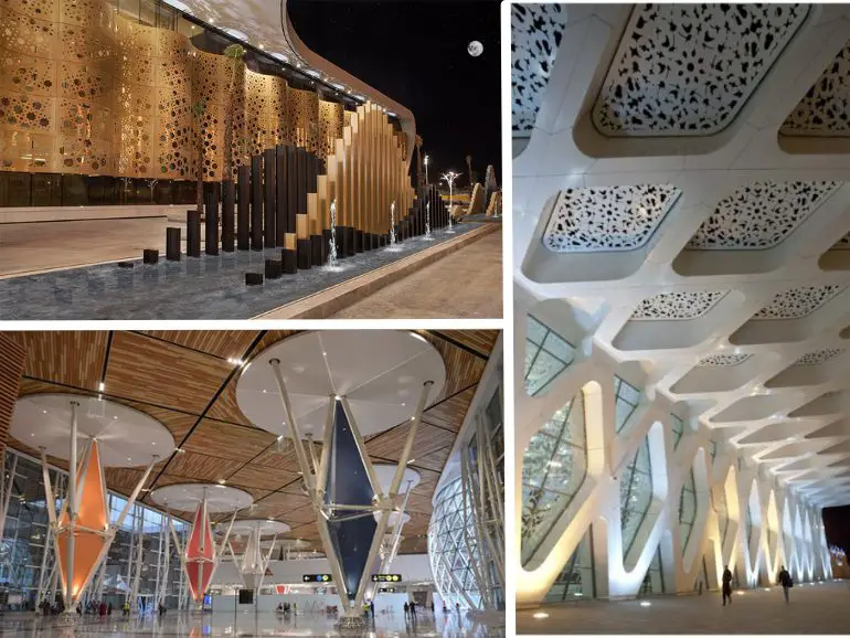 morocco architecture style Marrakech Menara Airport inmoroccotravel