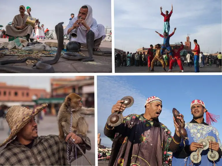 jemaa el fna square in marrakech morocco