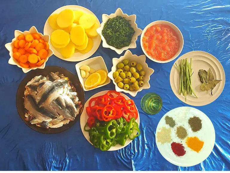 Moroccan Sardine Fish Tagine; ingredients